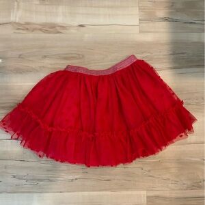 Gymboree red toile heart skirt size 7